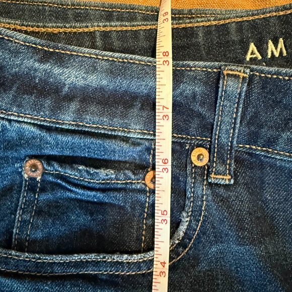 American Eagle Super High Rise Baggy Wide Leg Jeans 6 Short - Picture 6 of 7